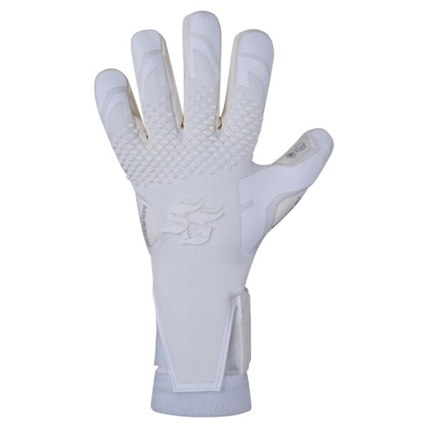 Premium Pro White Soccer Goalkeeper Gloves in Bulk Premium Pro White soccer goalkeeper gloves backhand with durable latex support