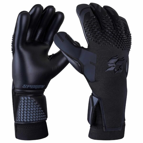 Premium Pro Soccer Goalkeeper Gloves this image shows the sode view of premium pro soccer goalkeeper gloves by spogen
