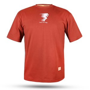 mens t shirt red made from soft breathable fabric, comfortable fit for casual wear