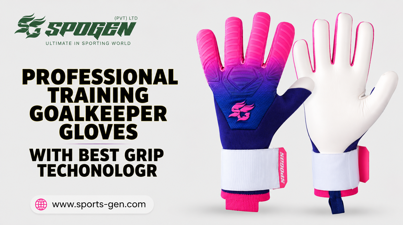 this image shows that spogen offer training goalkeeper gloves with best grip