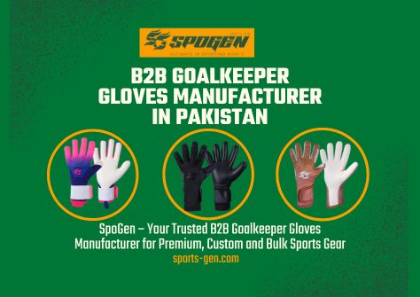 Why SpoGen is a Top B2B Goalkeeper Gloves Manufacturer in Pakistan? this image shows that spogen is b2b goalkeeper gloves manufacturer in pakistan