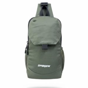 spogen branded olive green sling bag durable, stylish crossbody sling bag for men and women