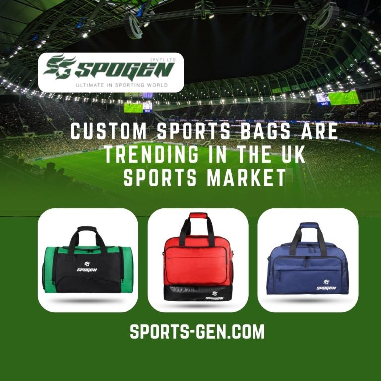 this image shows spogen's custom sports bags are trendng in uk