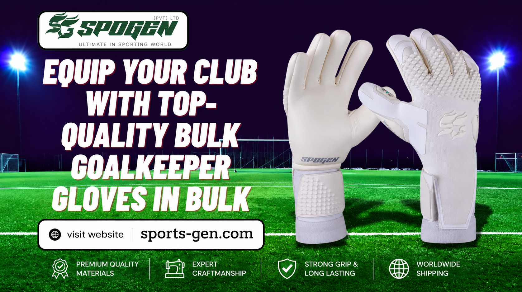 this image shows that spogen manufacturing bulk goalkeeper gloves canada
