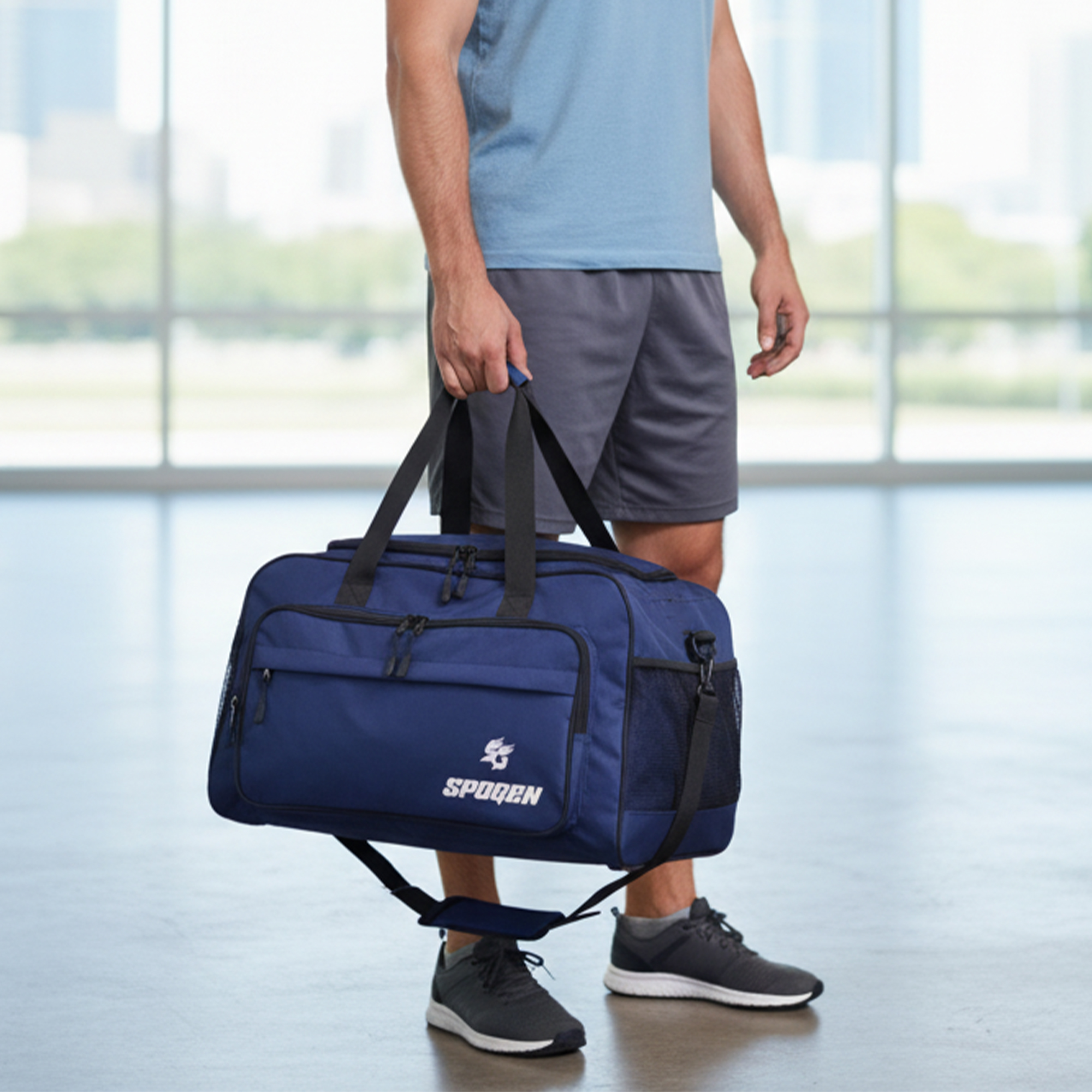 SpoGen Polyester Branded Duffle Bag | Bulk Order SpoGen Polyester Branded Duffle Bag | Bulk Order - Image 4