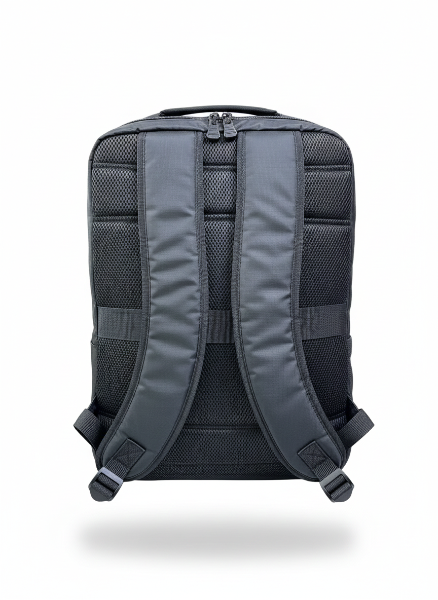 SpoGen Premium Laptop Bag | Bulk Order spogen premium laptop bag back view showing ergonomic straps, multiple pockets, waterproof design