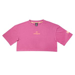 OEM & ODM Sports Apparels Manufacturer 2026 | Spogen Bulk Supplier Worldw Front view of SpoGen Premium Crop Shirt top, stylish crop top t-shirt sportswear for women, perfect for gym workouts, casual wear