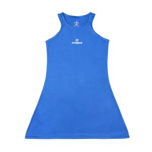 top bottom blue tennis dress shirt front view with breathable sportswear fabric, premium tennis wear design for teams