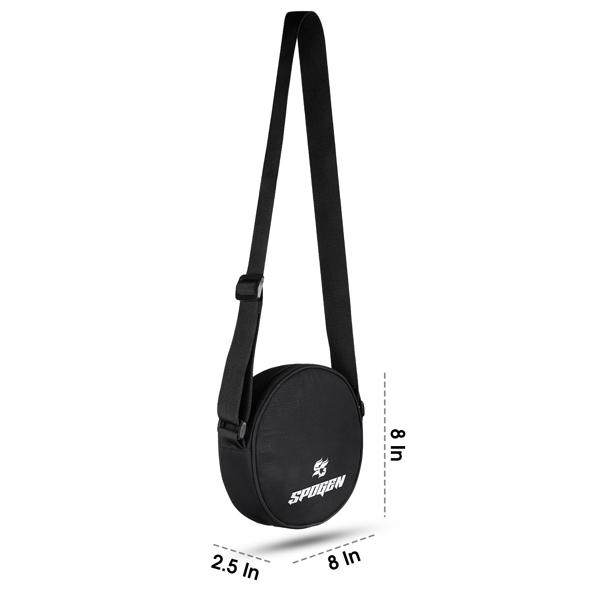 SpoGen Waterproof Sports Yoga Wheel Bag | Bulk Order this image shows spogen waterproof yoga wheel bag with adjustable straps showing measurements