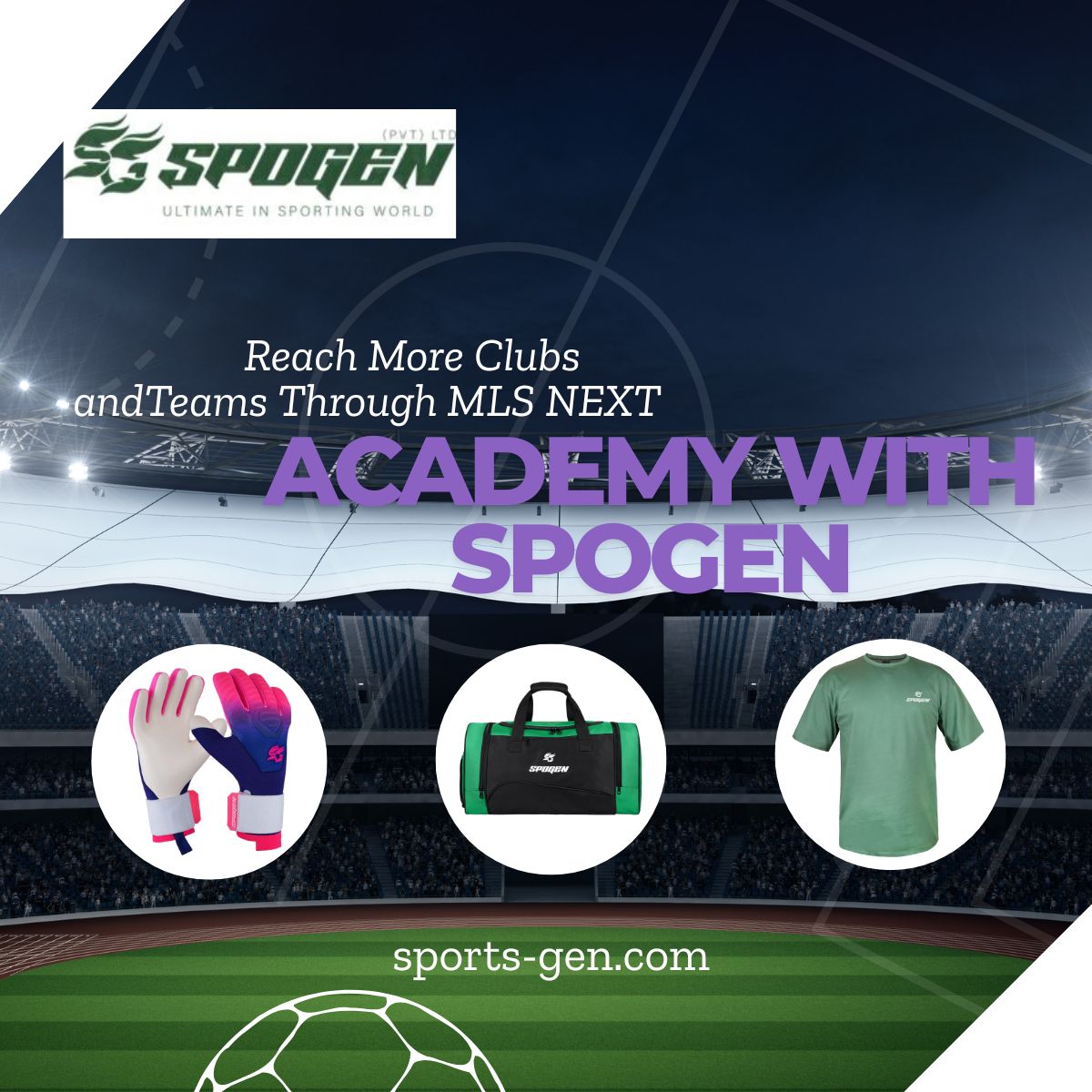 this image shows that spogen is b2b sports products manufacturer