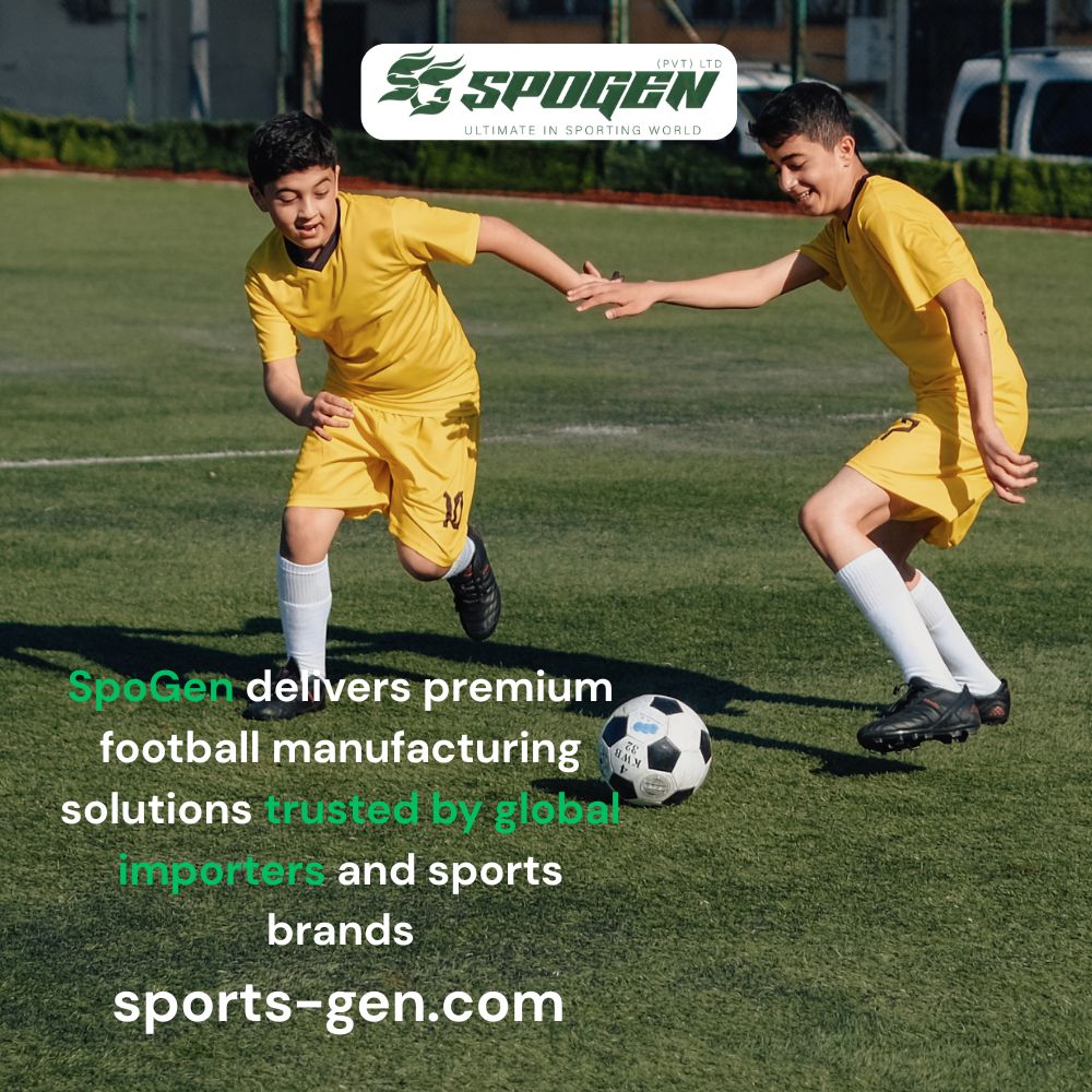 this image shows that spogen is a one of the best football suppliers in pakistan, sialkot
