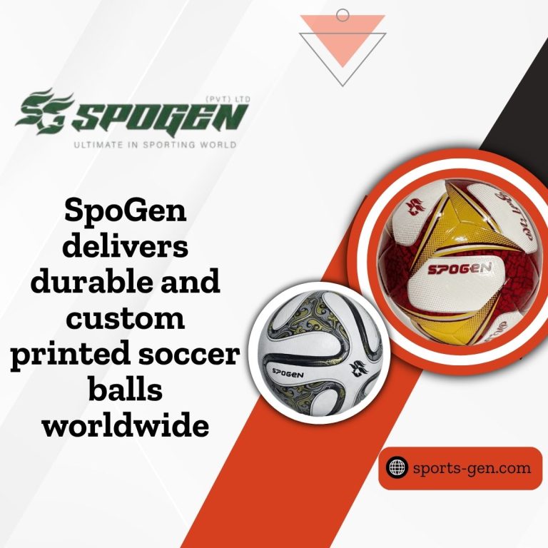this image shows that spogen offers custom printed soccer balls