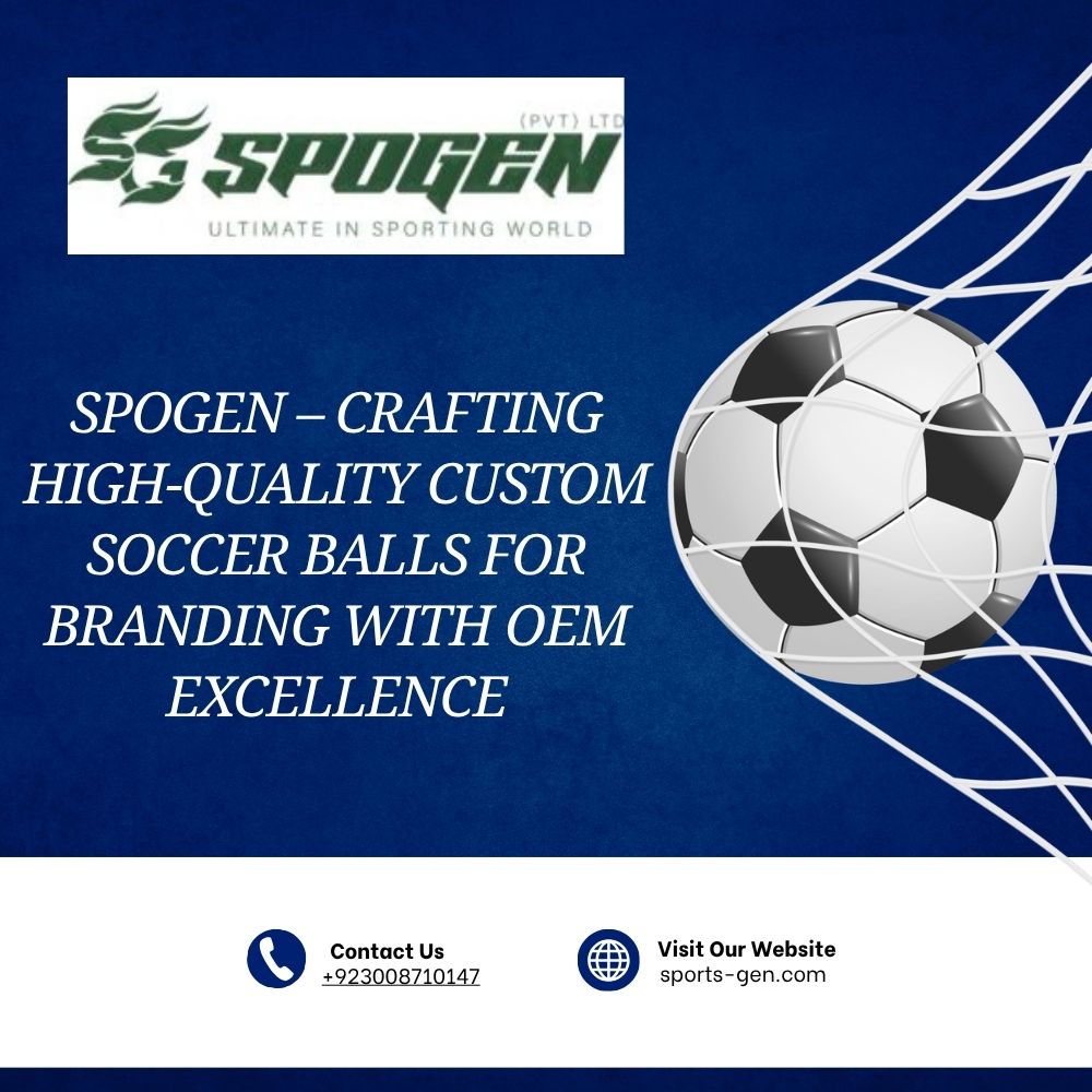 this image shows that spogen offers custom soccer balls for branding