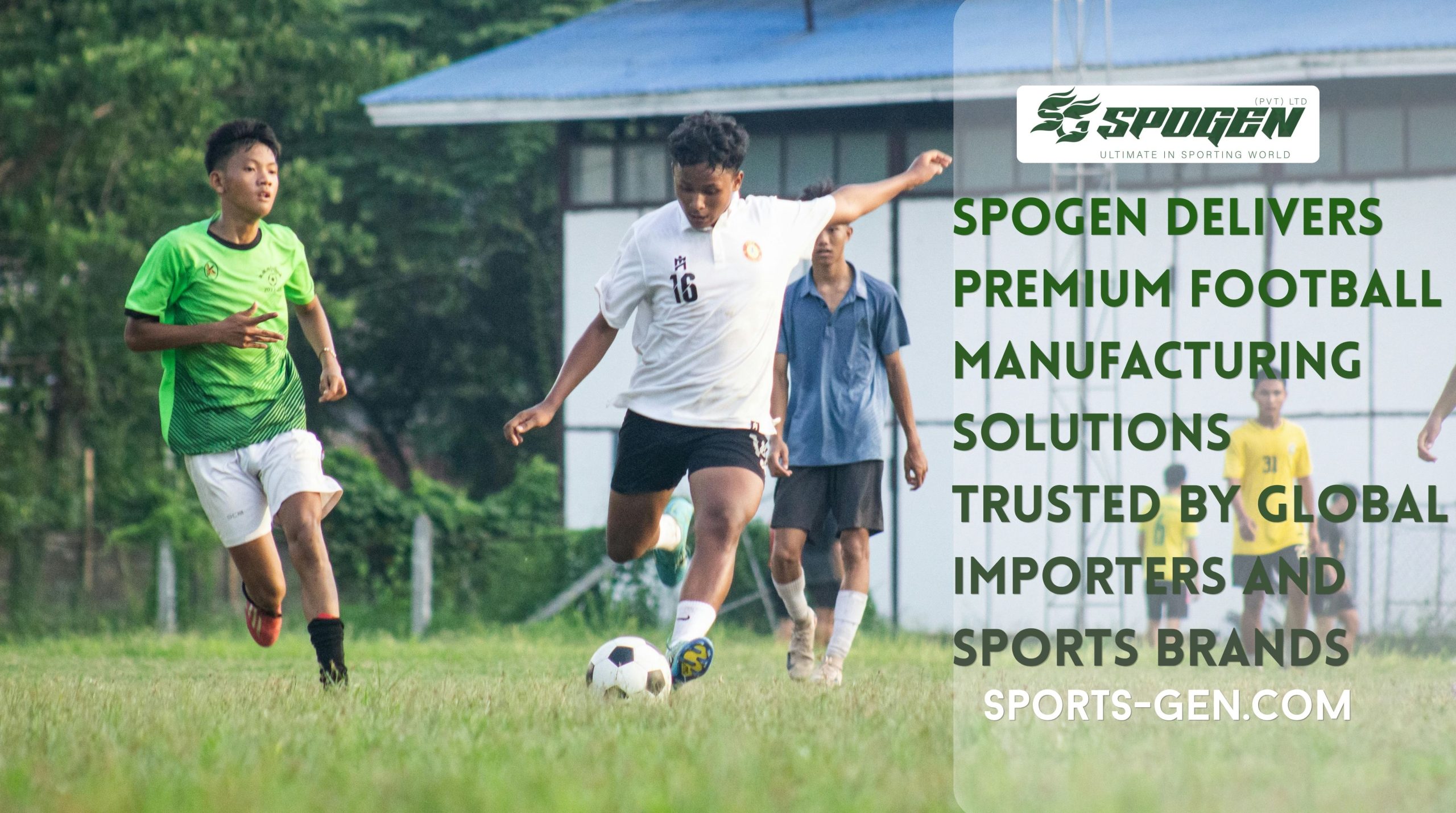 How SpoGen Became One of the Best Footballs Suppliers in Pakistan for Global Markets? this image shows that spogen is a one of the best football suppliers in pakistan, sialkot
