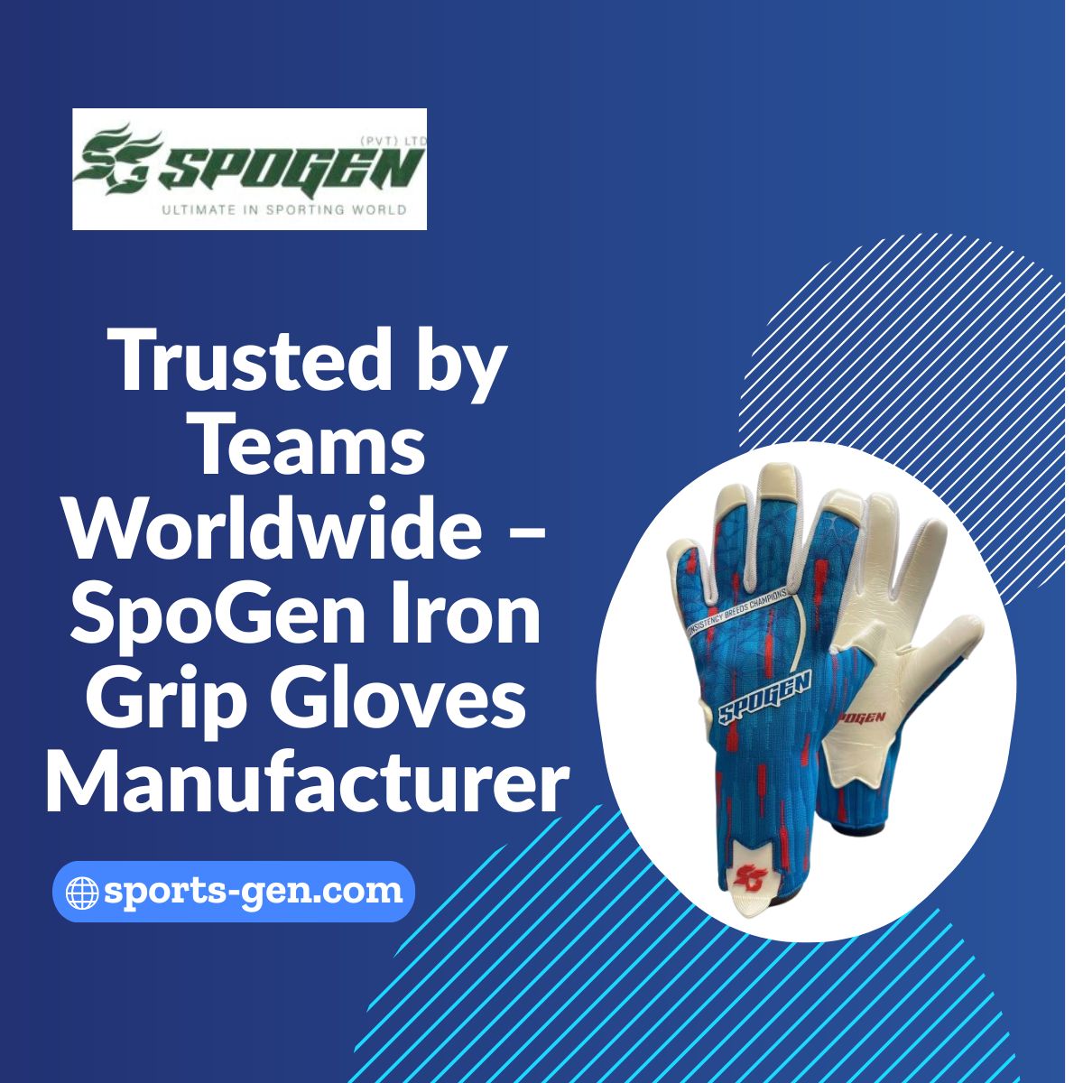 this image shows that spogen is an iron grip gloves manufacturer