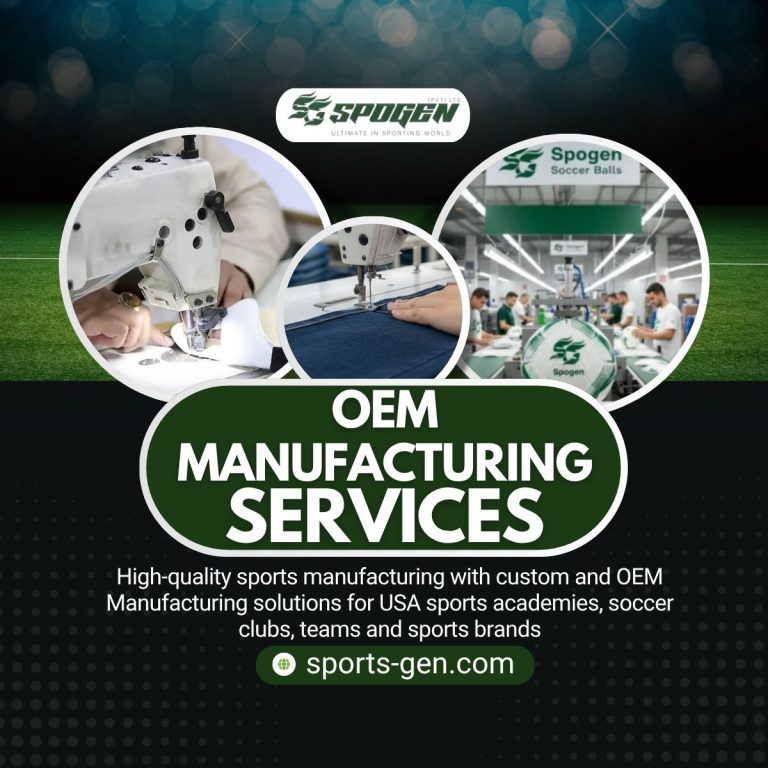 How OEM Manufacturing Services Streamline USA Glove Wholesale Orders with SpoGen? this image shows that spogen offers oem manufacturing services for sports goods