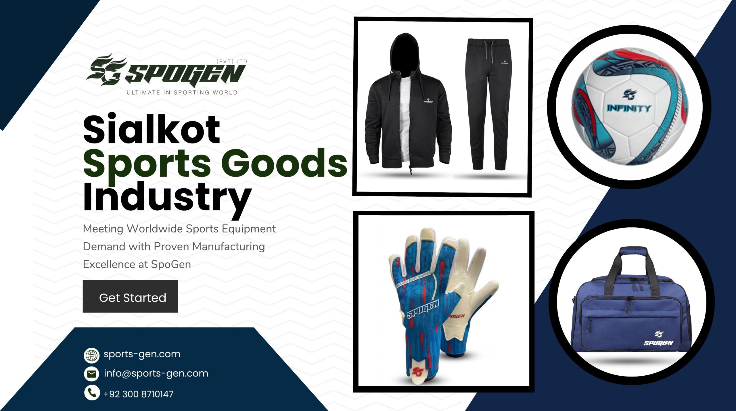 this image shows that sialkot sports goods industry craftsmanship and export excellence for football and sports equipment