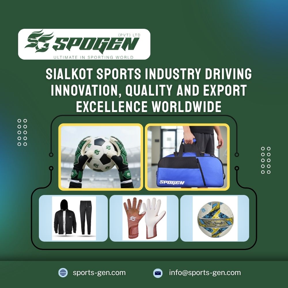 Why Sialkot Sports Goods Industry Leads the World in 2026? this image shows that sialkot sports goods industry craftsmanship and export excellence for football and sports equipment