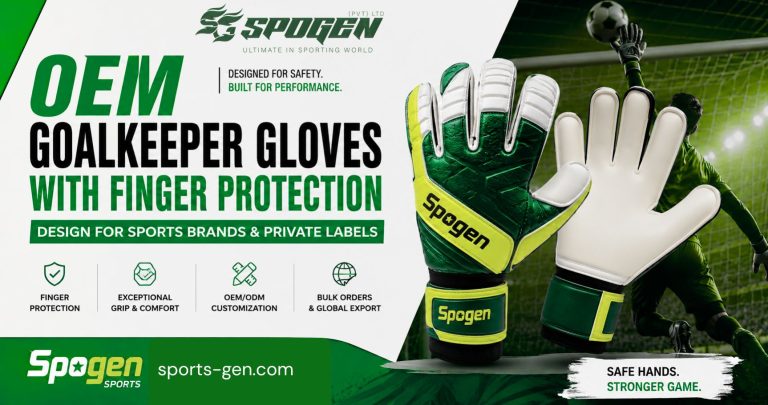 OEM Goalkeeper Gloves with Finger Protection Design for Sports Brands and Private Labels OEM Goalkeeper Gloves with Finger Protection design by spogen sports for sports brands, private label manufacturing