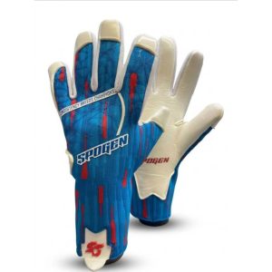 this image shows that spogen manufactures iron grip knitted goalkeeper gloves