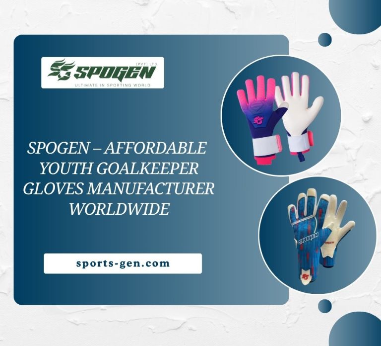this image shows that spogen is a premium youth goalkeeper gloves manufacturer