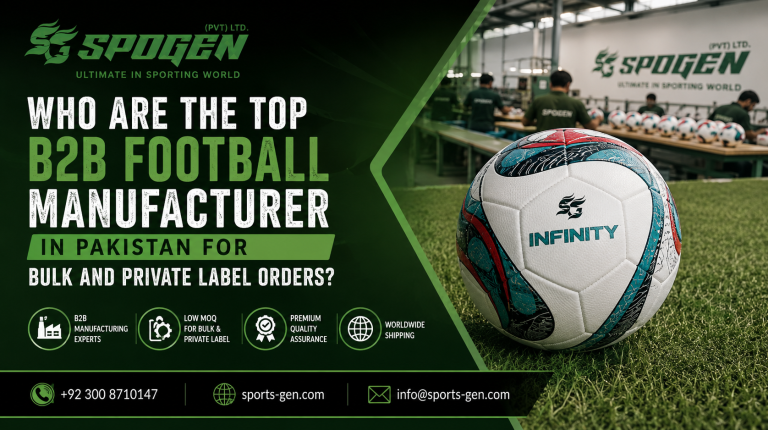 this image shows that spogen is a b2b football manufacturer
