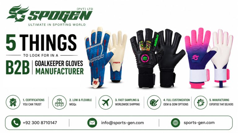 this image shows that spogen is a b2b goalkeeper gloves manufacturer