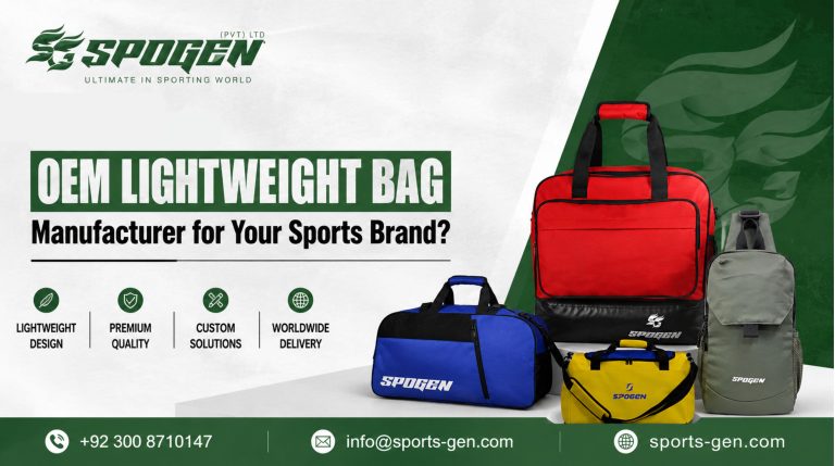 this image shows that spogen is an oem lightweight bag manufacturer