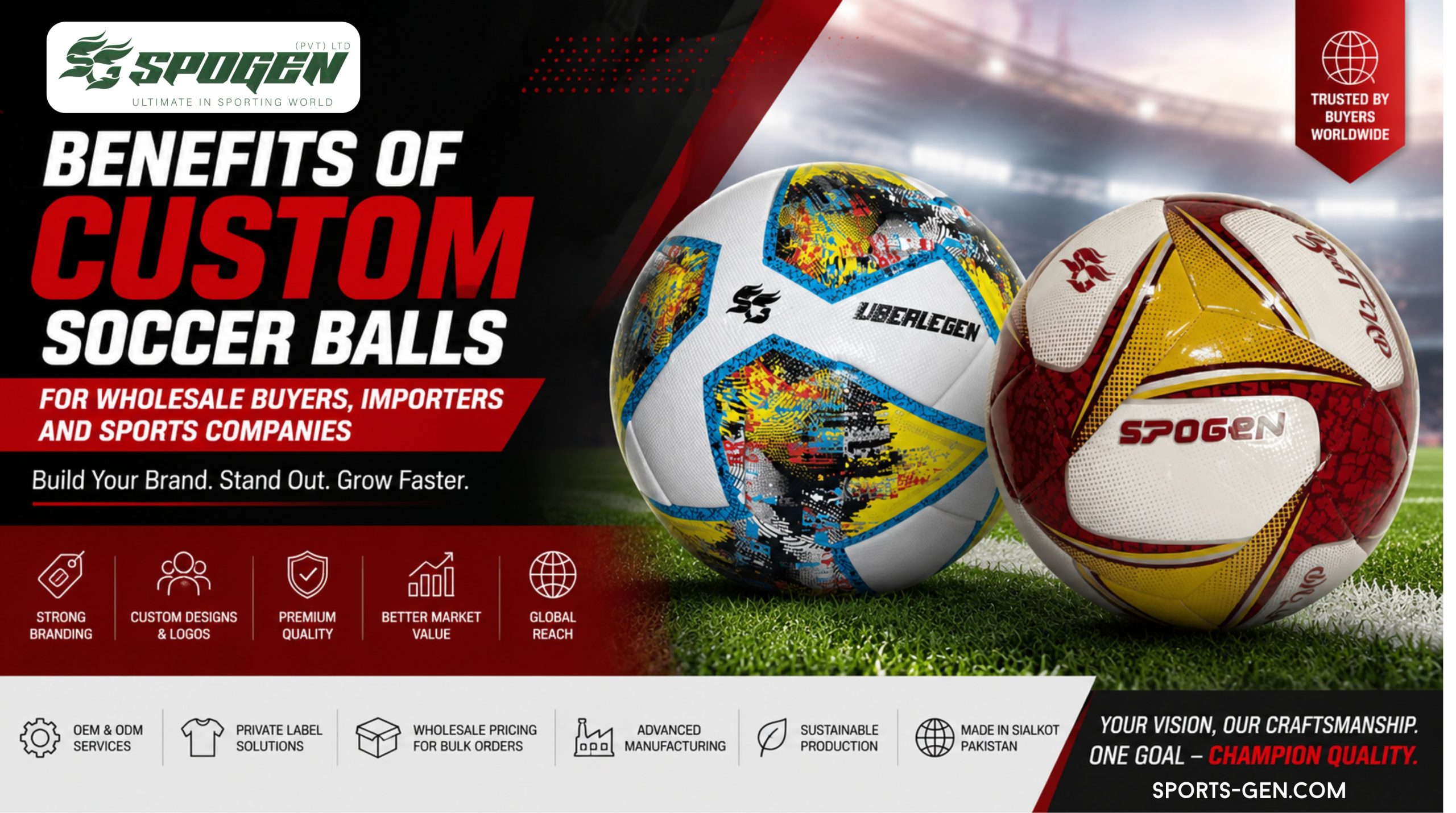 benefits of custom soccer balls to buy from spogen