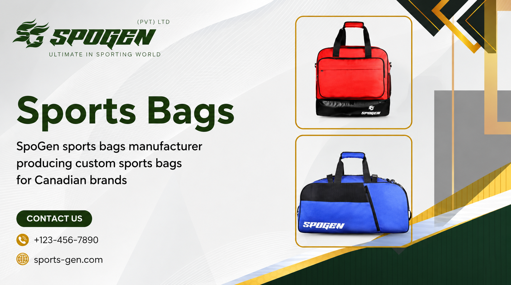 this image shows that spogen is one of the best sports bags manufacturers in pakistan