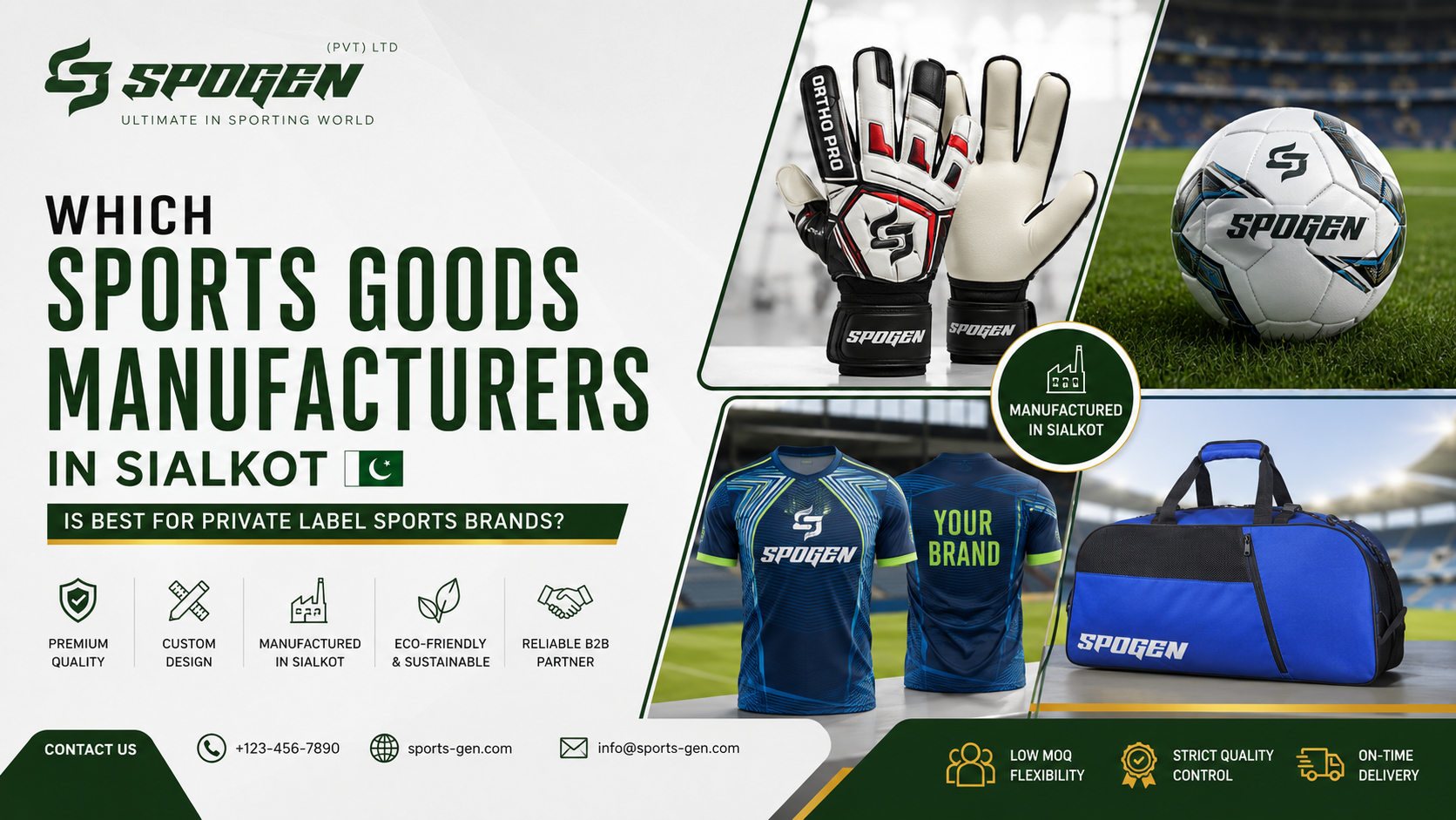 this image shows that spogen is one of the best b2b sports goods manufacturers in pakistan