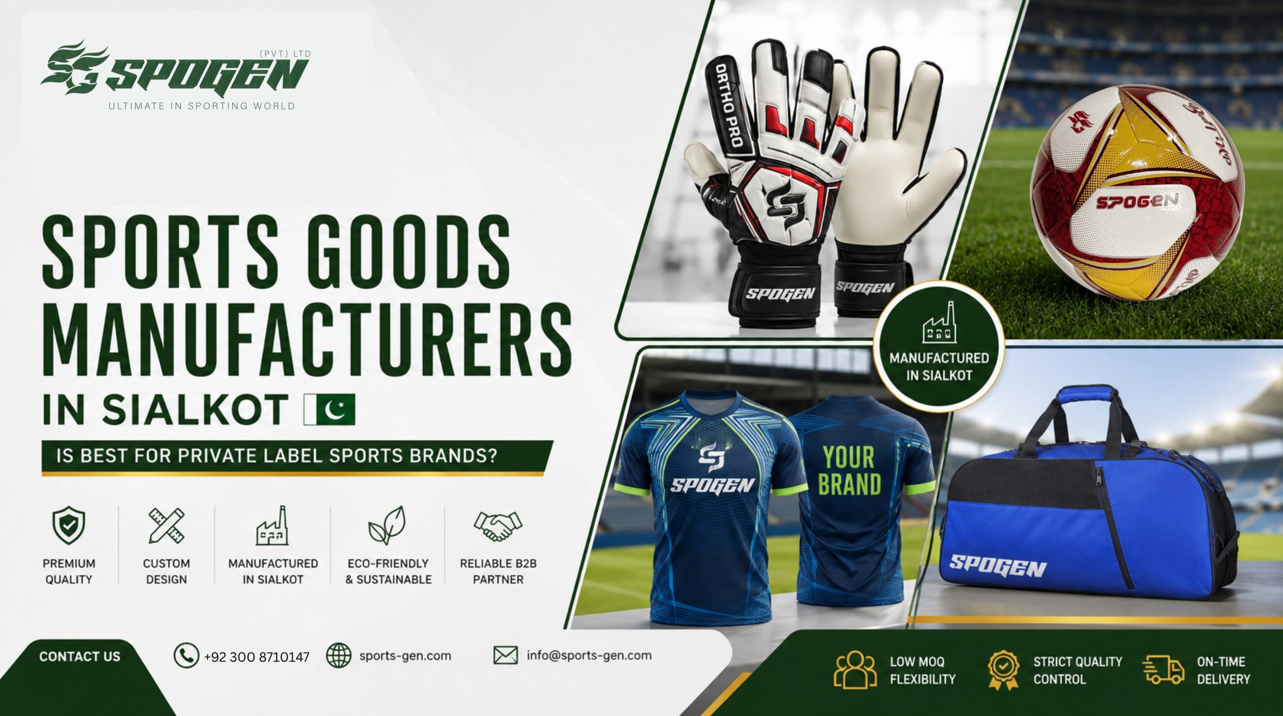 this image shows that spogen is one of the best sports goods manufacturers in sialkot