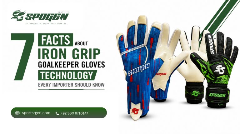 this image shows that spogen uses iron grip goalkeeper gloves technology