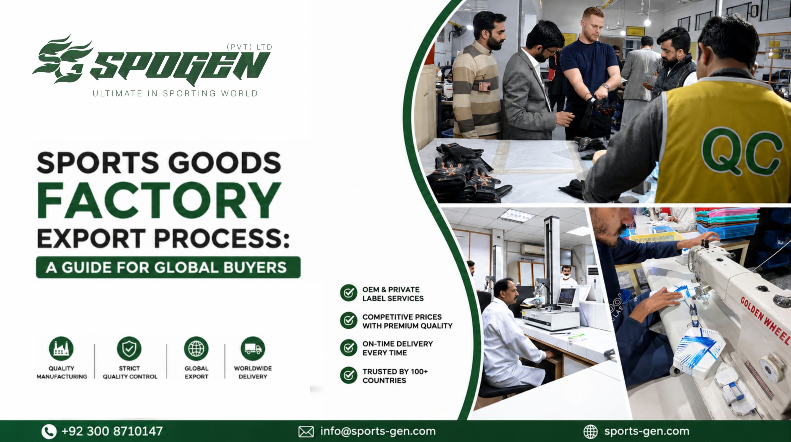 this imag shows that spogen is an oem b2b sports goods factory