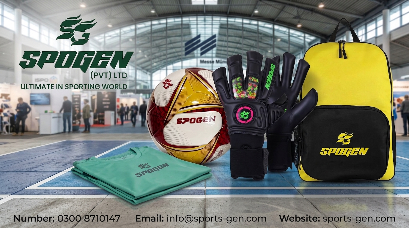 reliable sports goods manufacturer at ispo 2026 with soccer balls, goalkeeper gloves and sports apparel