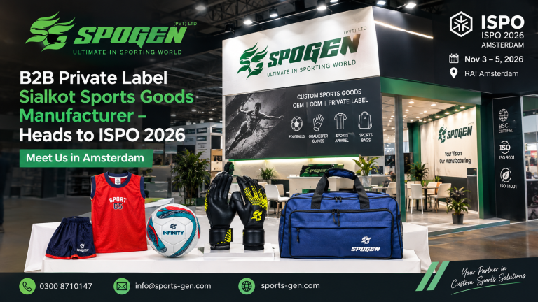 spogen b2b private label sports goods manufacturer at ispo 2026 in amsterdam